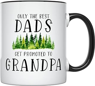 Best dads get promoted to grandpa mug